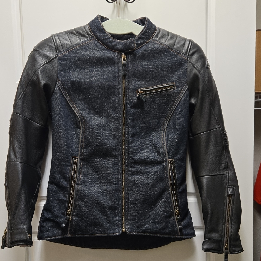 Alpinestars Renee Leather & Denim Armored Jacket